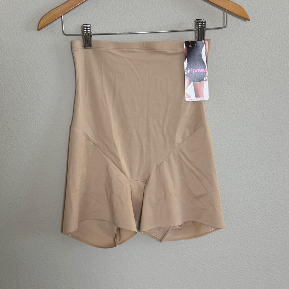 NWT TC Girlpower Nude High Waist‎ Boy Short Shapewear 4758 Firm Control Womens L